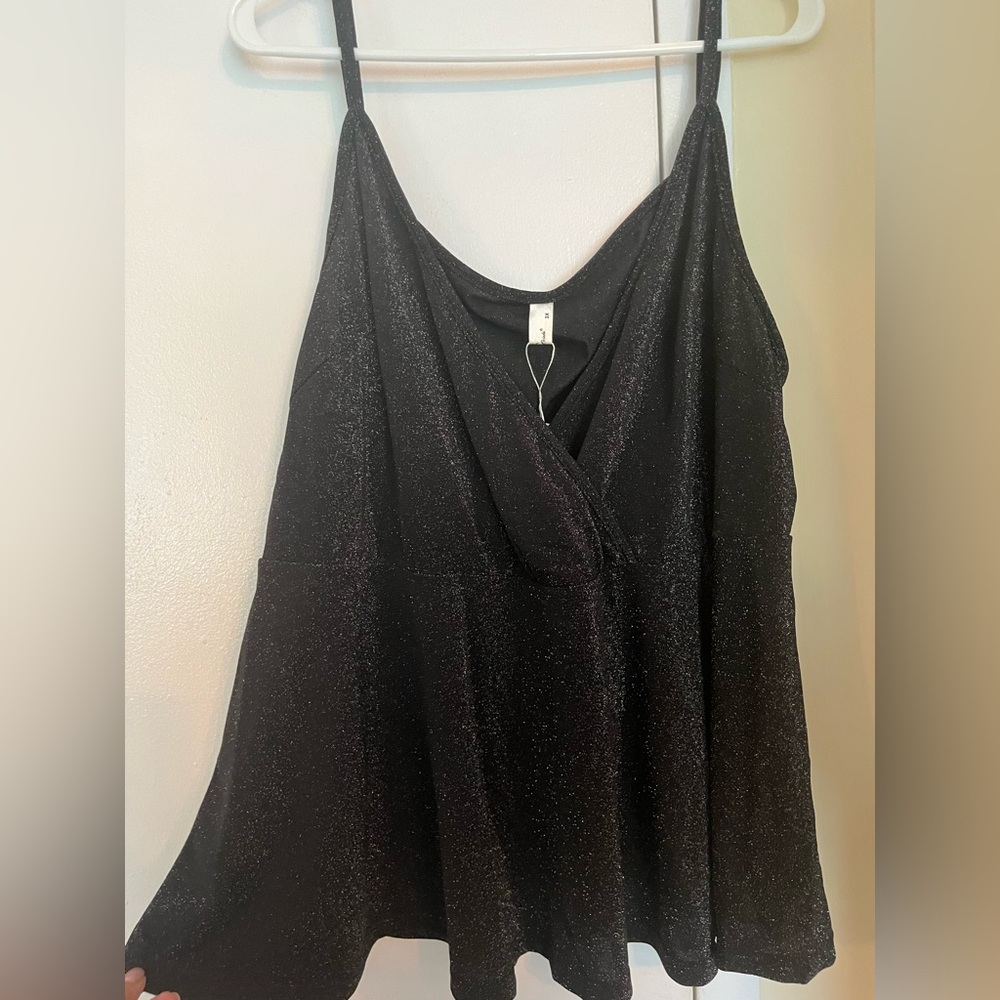Plus Black Glittery Women's Top 3x NWT